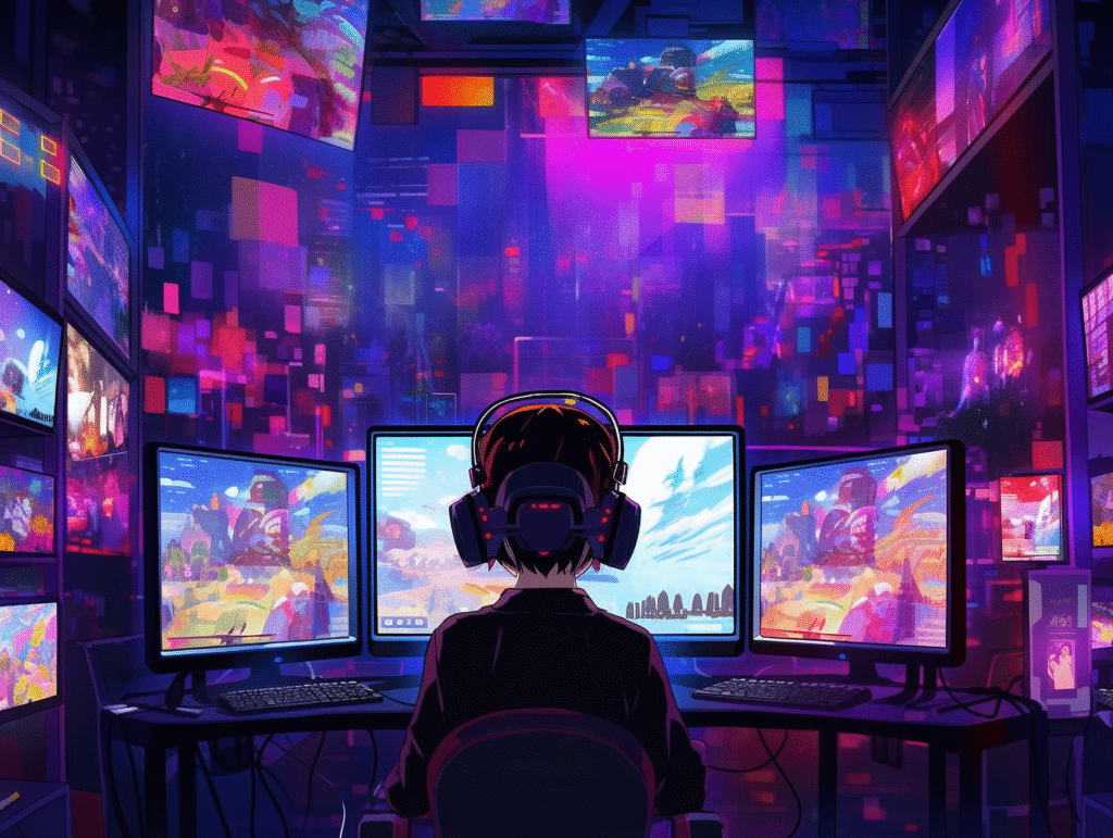 aesthetic anime character gaming